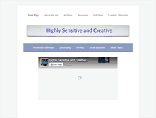 Tablet Screenshot of highlysensitive.org